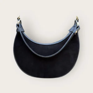 Linn Bag Black Suede Leer